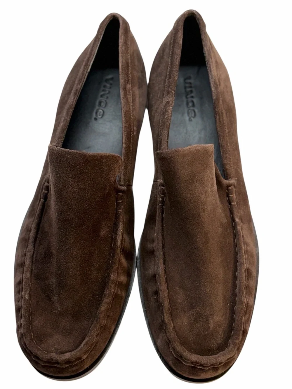 Vince Miles Cocoa Brown Suede Loafers Men’s Size 13 NWOT $375